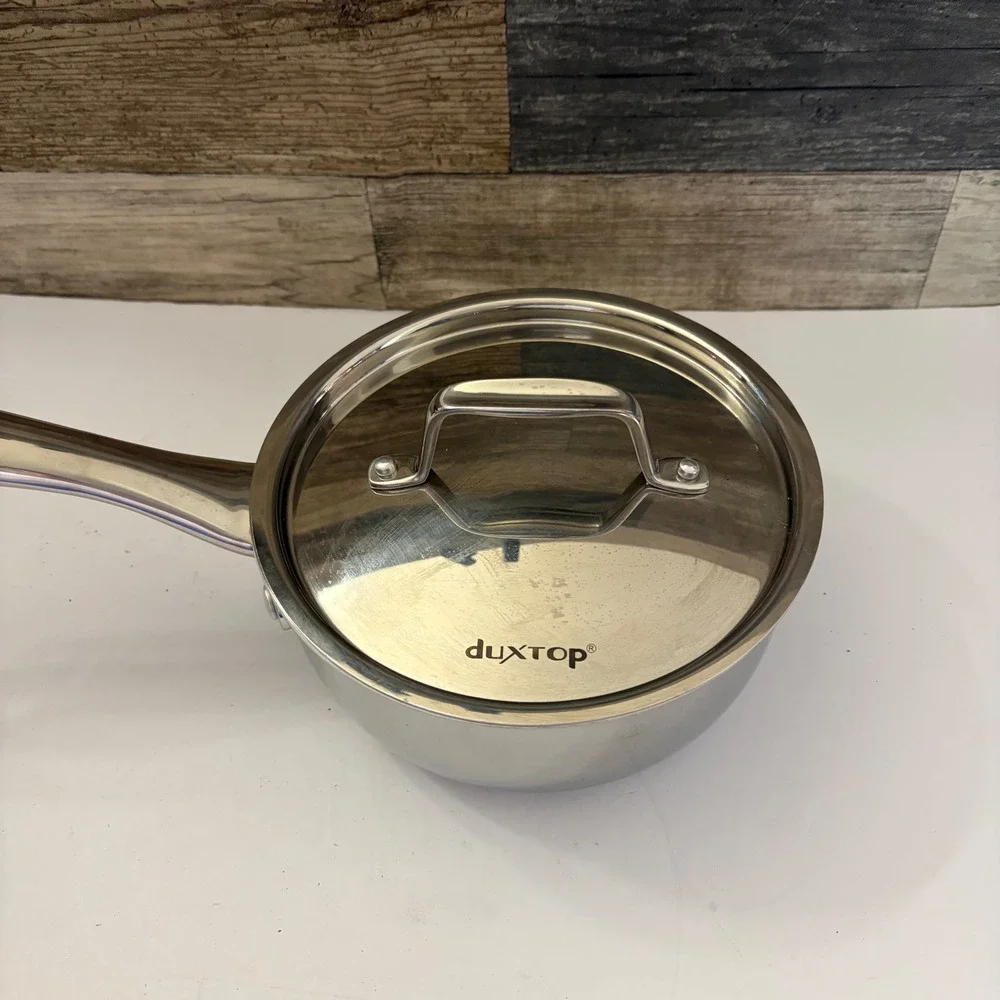 Duxtop 18/10 Stainless Steel Saucepan with Lid Induction Ready Silver